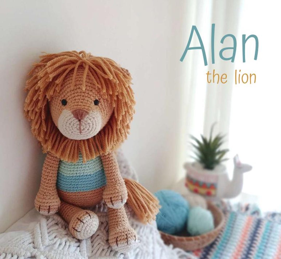 Alan Lion Crochet Pattern – Amigurumi Lion PDF – Cute Jungle Toy - Etsy