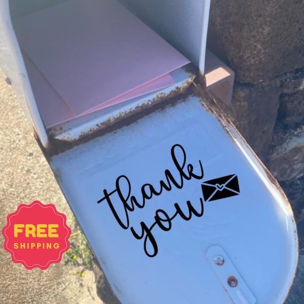 Thank You Decal, Thank you Sticker, Thank you Mail Box Decal Sticker, Thank you label, Mailbox decal, Mailbox sticker