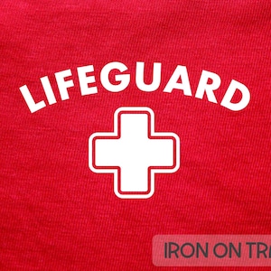 LIFEGUARD Iron On Transfer, lifeguard iron on, lifeguard t-shirt transfer, Heat Transfer Vinyl, Foot jersey Shirt iron on, sports number