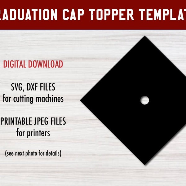 Blank Graduation Cap Topper SVG, Graduation cap printable SVG, graduation cap topper svg, graduation cap topper printable Dxf jpeg