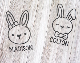 RABBIT Iron On Patch //Bunny Forest Animal