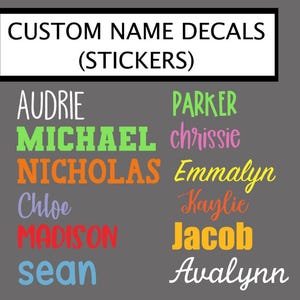 Custom Name Decal, Name Sticker, Name Vinyl Decal, Back to School Name Sticker, School name stickers