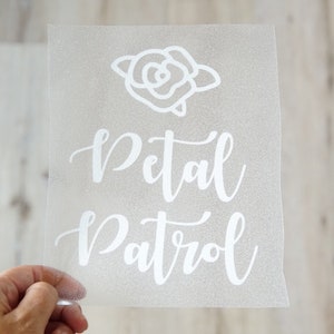 Petal Patrol Iron On Transfer, wedding iron on transfer, wedding Iron on decal, Flower Girl  iron on transfer, Petal Patrol iron on