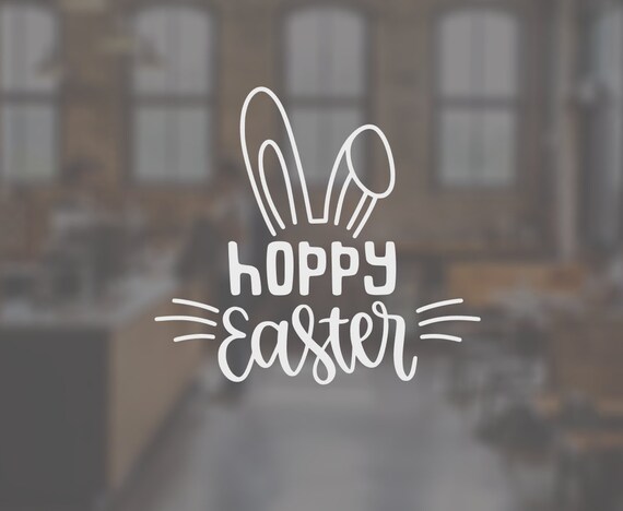 Hoppy Easter Decal, Happy Easter Decal, Happy Easter Sticker