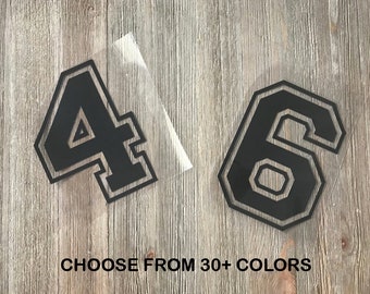 6 Inch Iron On Numbers - Single Digit 0 Heat Transfer For Sports Jerseys & T-Shirts