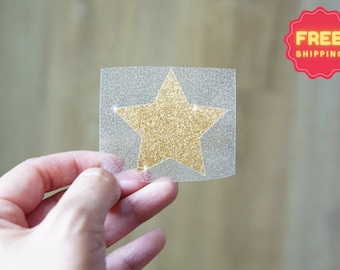 Star Iron on Transfer, Glitter Star Iron On, Iron on Transfer