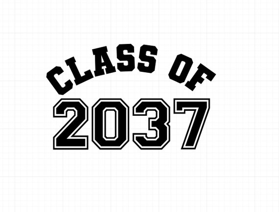 Class of 2037 Svg, Class of 2037, Class of 2037 Digital File Class of 2037  Jersey Font, PNG Digital File Svg Dxf Silhouette Cricut 