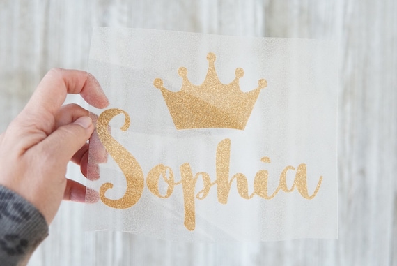 Crown with Name Iron On Transfer, Custom Crown Iron On Transfer, Personalized Crown Iron on Transfer, Crown Birthday Iron on