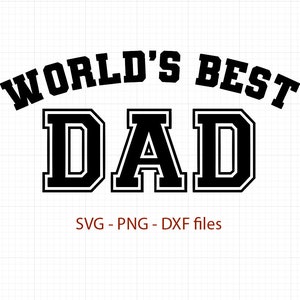 Melhor pai do mundo svg, arquivo de corte Melhor pai do mundo, SVG do dia dos pais, svg do dia dos pais, arquivo digital delineado para Silhouette Cricut