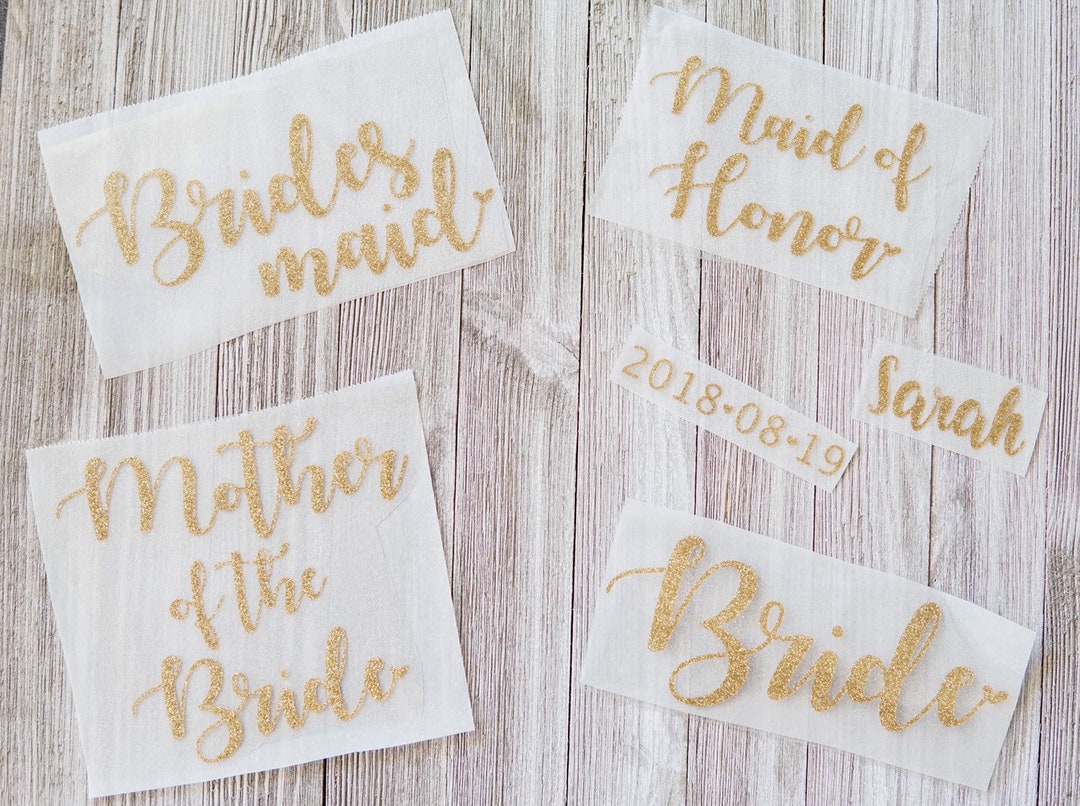 Bride Iron on Transfer Bridesmaid Iron On Wedding Iron on Etsy