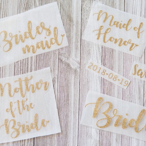 Bridesmaid Iron on Decal DIY Bridesmaid Shirt Wedding Party Etsy