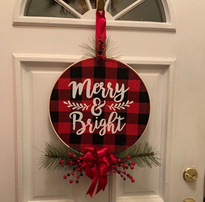 Merry & Bright Iron on Transfer Christmas Iron on Transfer Etsy