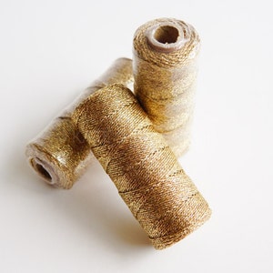 Gold Bakers Twine, silver bakers twine, Metallic Gold Bakers Twine, Gold Strings, Gold twine, Gold Baker's Twine image 4