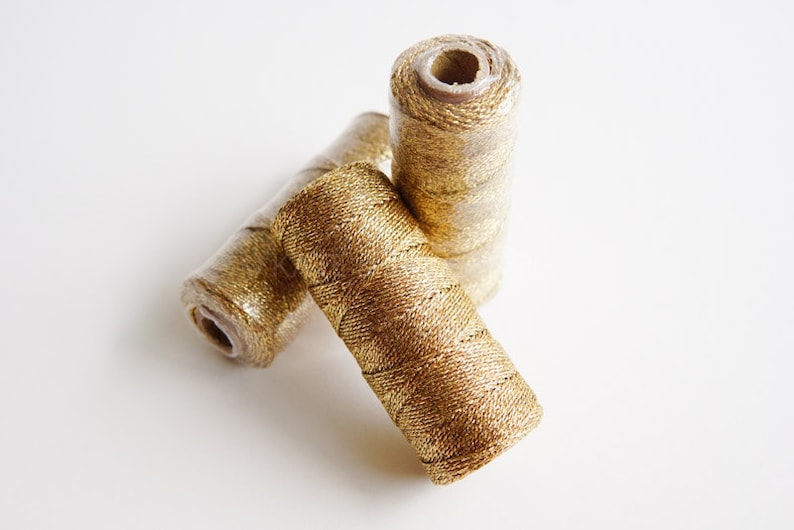 Gold Bakers Twine, silver bakers twine, Metallic Gold Bakers Twine, Gold Strings, Gold twine, Gold Baker's Twine image 4