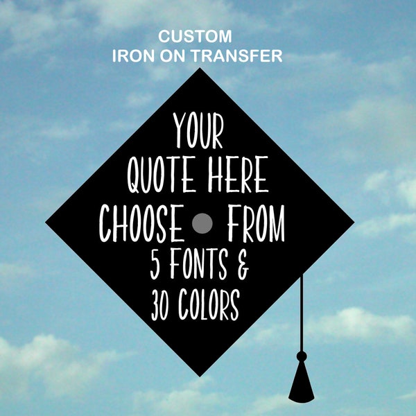 Graduation Decal Iron On Etsy