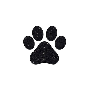 Paw Print Iron On, Glitter paw print Iron On Transfer, Paw Print Iron on patch,  Paw Print Iron on Decal, Dog iron on, cat iron on, pet