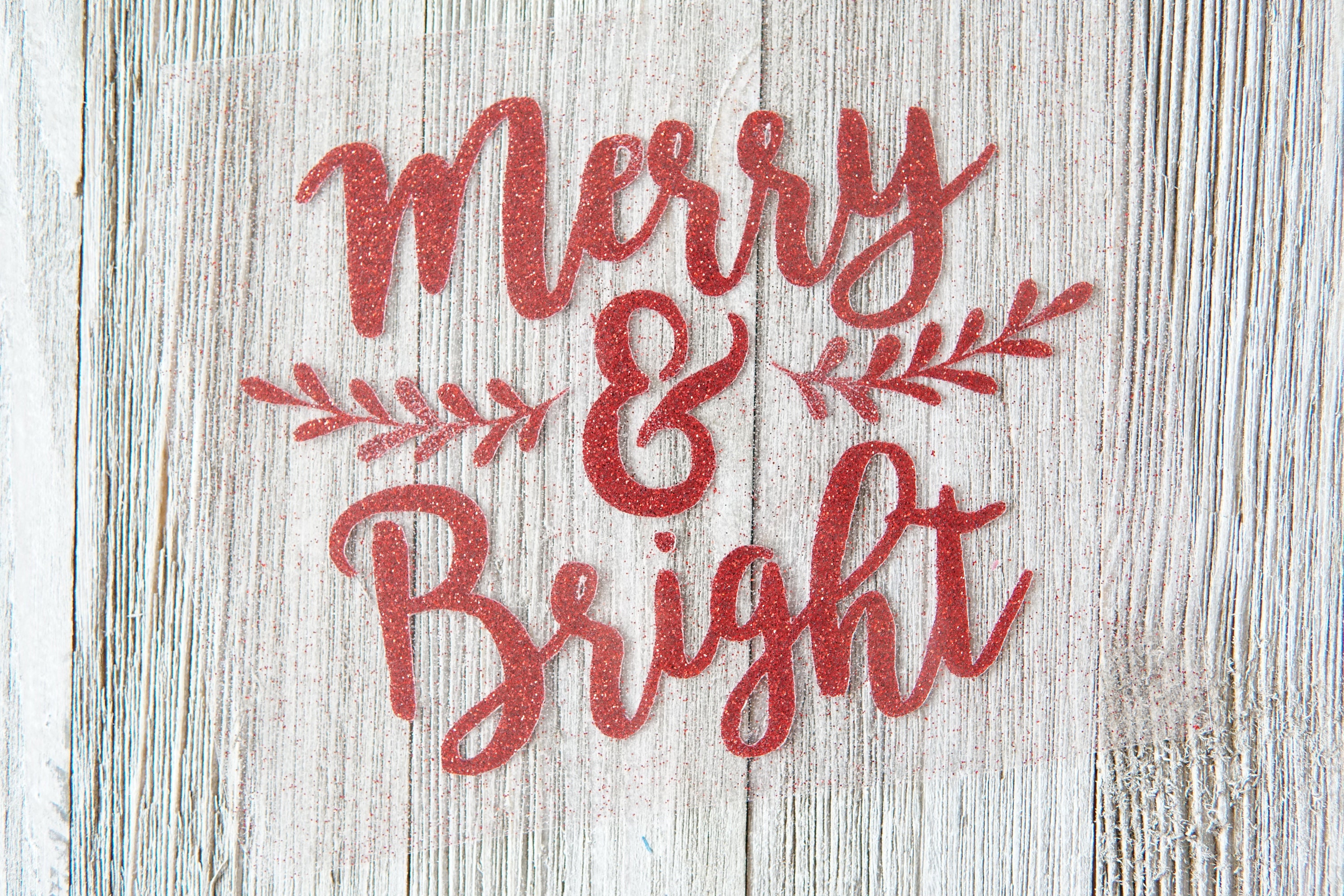 Merry & Bright Iron on Transfer Christmas Iron on Transfer Etsy