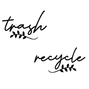 Trash Recycle Decal, Trash Recycle Sticker, Trash Recycle bin Decal Sticker, Trash Recycle  label, Trash Recycle  decal, Recycle  sticker