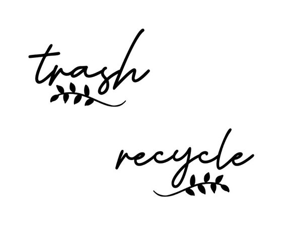 Trash Recycle Decal, Trash Recycle Sticker, Trash Recycle bin Decal Sticker, Trash Recycle  label, Trash Recycle  decal, Recycle  sticker