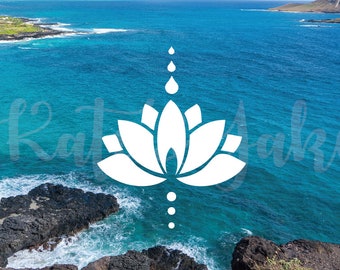 Lotus decal, Lotus Flower Sticker, Lotus Flower Decal, Lotus Flower decal for Yeti, Lotus decal for car window