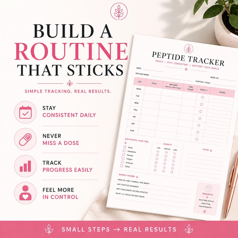Peptide Tracker Printable | Injection Log & Dosage Tracker | GLP-1 ...