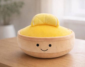 Jellycat Inspired Dumpling Plush Toy: Smiling Cushion Pillow for Nursery Decor