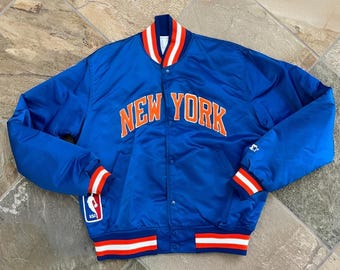 New York Knicks Satin Varsity Jacket Vintage 90s Basketball Bomber Jacket Unisex Streetwear Coat
