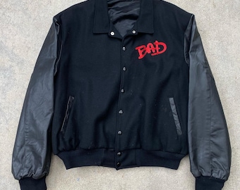 Michael Jackson BAD World Tour Bomber Jacket | Retro 80s King of Pop Concert Streetwear