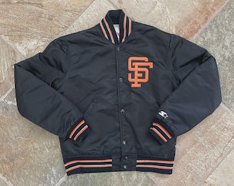 Giacca stile vintage San Francisco Giants in raso stile college / Giacca ricamata per tifosi di baseball