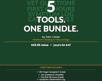 Heartworm Recovery Complete Kit | Dog Diagnosis Bundle | Guide + Checklist + Symptom Log | Caregiver Support | Digital Download PDF