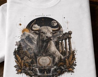 Mythic Bull T-Shirt | Celestial Barnyard Farm Graphic Tee