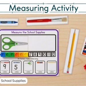 幼児向け計測アクティビティ｜学校用品 非標準計測プリント