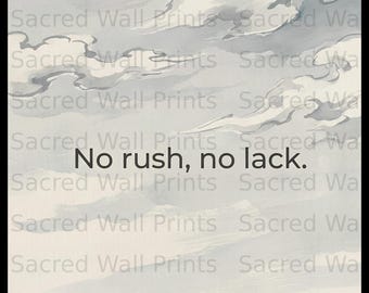 Minimalist Watercolor Sky Print, Zen Quote Wall Art (Digital Download)