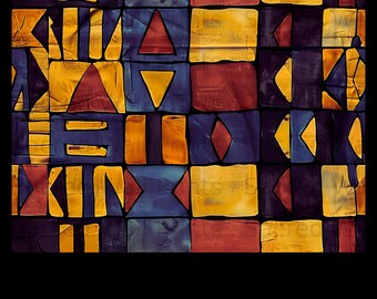 Yoruba Proverb Print | African Tribal Geometric Wall Art (Digital Download)