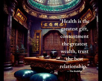 Zen Buddha Quote Print | Eastern Wisdom, Contentment, Trust (Digital Download)