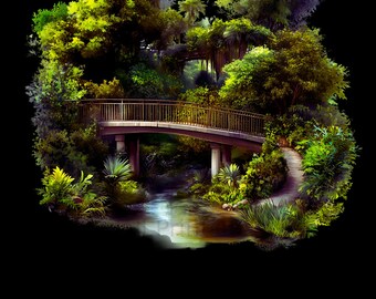 Yoruba Proverb Wall Art | Forest Bridge Scene Motivational Print (Digital Download)