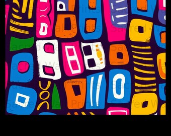 Vibrant Yoruba Proverb Print | Abstract African Wisdom Decor (Digital Download)