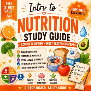 Guía de estudio para la introducción a la nutrición / Macronutrientes, vitaminas y minerales (descarga digital en PDF)