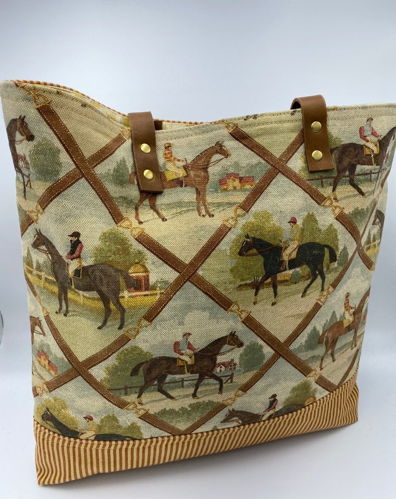 Horse Tote Equestrian Bag Kentucky Derby Etsy