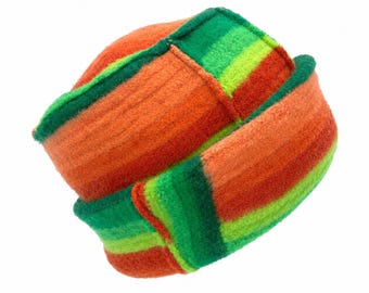 Pillbox hat womens recycled wool