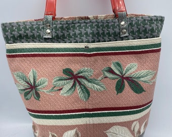 Vintage Barkcloth Tote