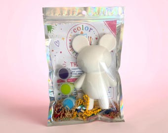 Teddybär-Gipsmalset, Gestalte deinen eigenen Bären, DIY-Bastelarbeiten