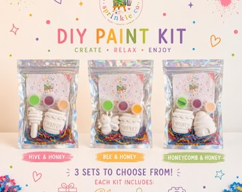 Kit per dipingere le api, Kit per dipingere fai da te, Attività artistica creativa, Bomboniere (Pittura fai da te), Regali a tema api