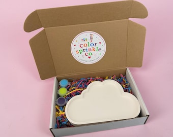 Wolken-Gipsmalset, Bastelaktivität, Gastgeschenke, Sonnenblumen, Sonnenuntergänge