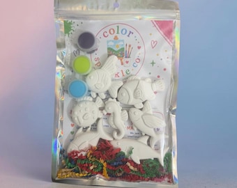 Gipsmalset „Unterwasserwelt“, Bastelset „Fischkunst“, Gastgeschenke