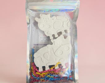 Gips-Kuh-Malset, Kreative Bastelidee, Gastgeschenke, Bauernhoftiere