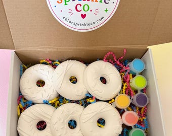Donut-Malset, Geburtstagsparty, Kunstsets, Malspaß, Malen mit Getränken, DIY-Malen