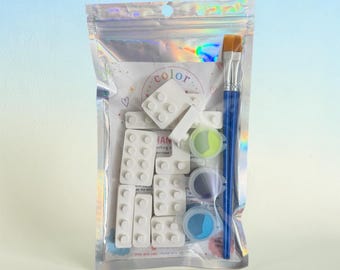 Gips Bausteine Malset, Mini-Kunstaktivität für Kinder, Partygeschenke