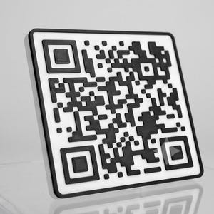 Custom QR Code Keychain 3D Printed