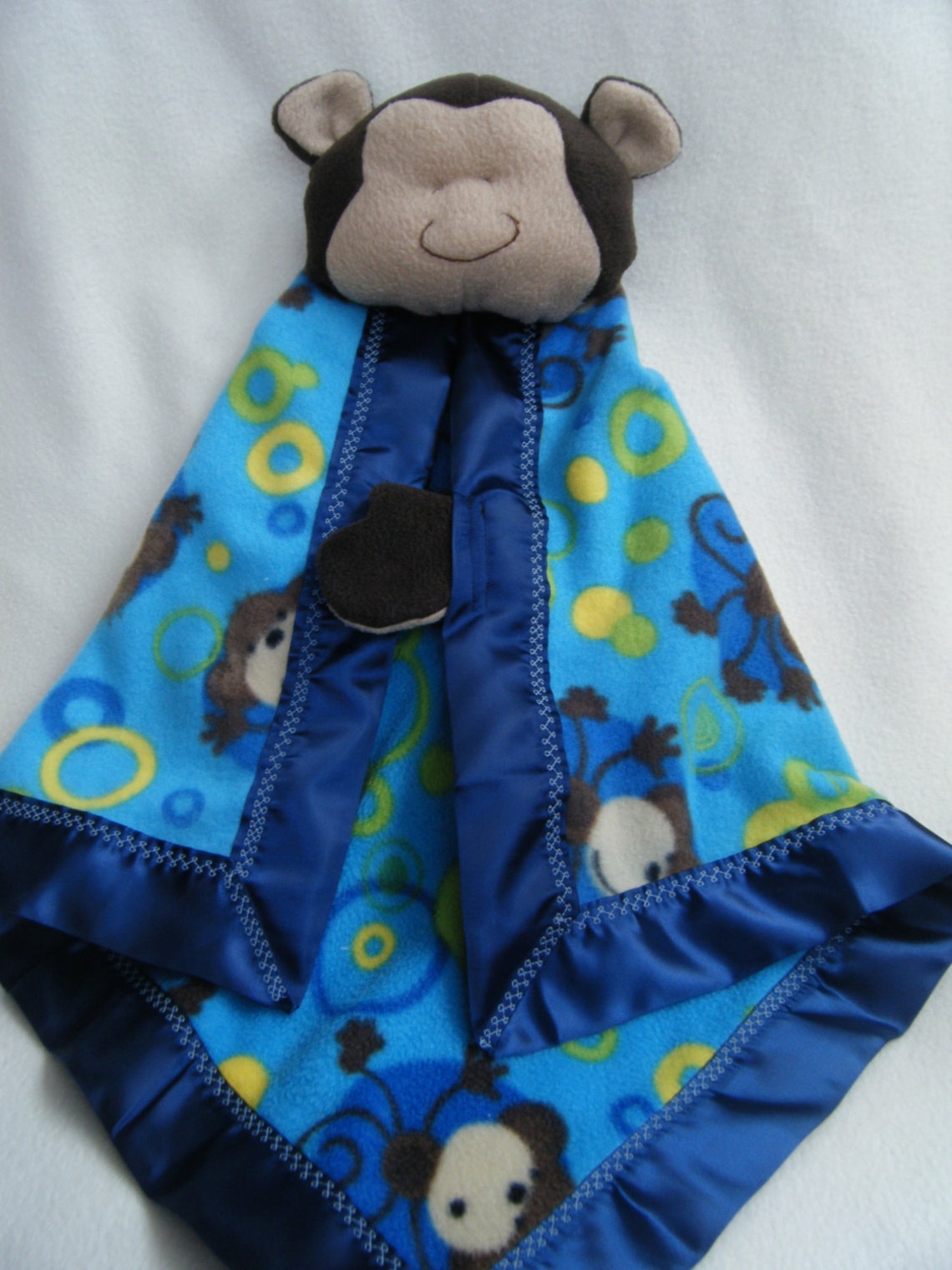 Cute Monkey Security Blanket Blanket Buddie HANDMADE BY ME Etsy